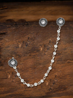 Zaveri Pearls - Silver Tone Nose Clip