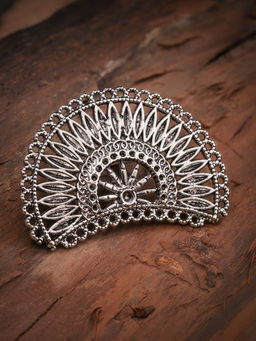 Zaveri Pearls - Silver Tone Adjustable Finger Ring