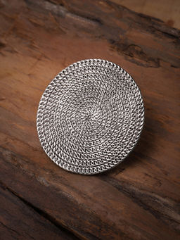 Zaveri Pearls - Silver Tone Adjustable Finger Ring