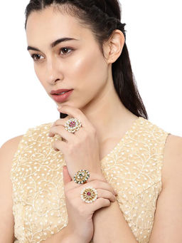 Zaveri Pearls - Combo Of 3 Traditional Finger Ring