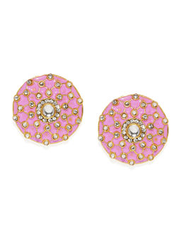 Zaveri Pearls - Enamelling Kundan Stud Earring