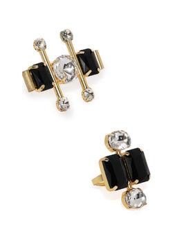 Zaveri Pearls - Combo Of 2 Casual Adjustable Finger Ring