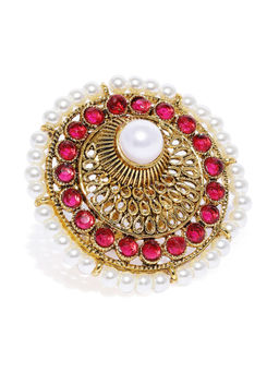 Zaveri Pearls - Antique Gold Tone Ethnic Finger Ring