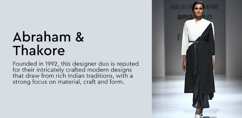 9w1azxo5ipz0zm The abraham & thakore woman fashion is a manifestation of identity, and for many of us in india today we constantly negotiate a path that balances design principle a common concept will often inspire us to help us create the different collections for fashion and home.