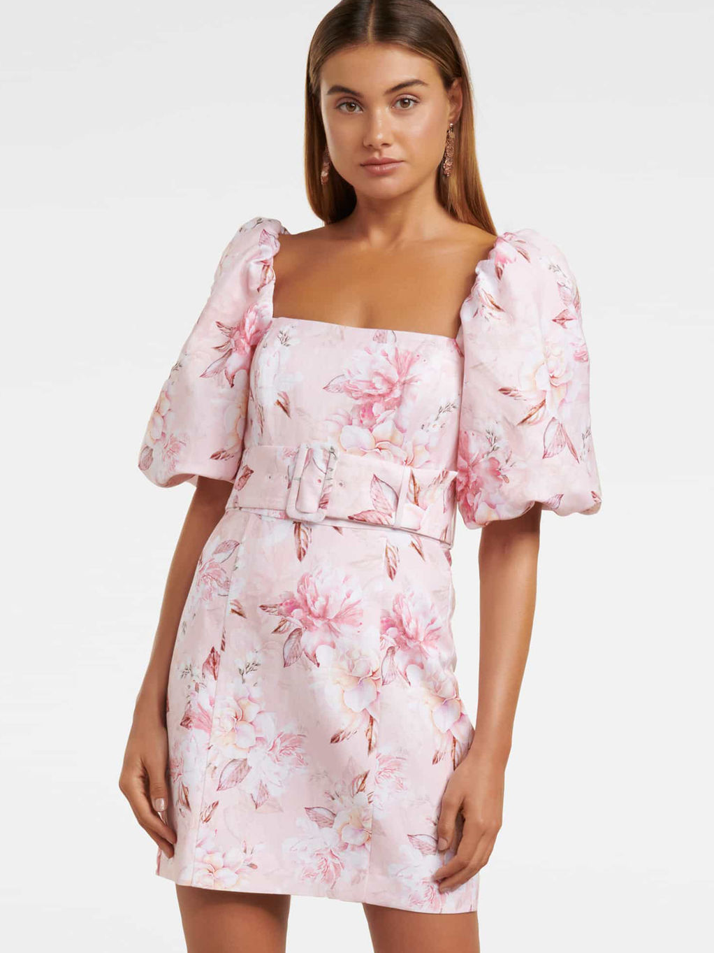 Ashley puff sleeve mini dress Clearance