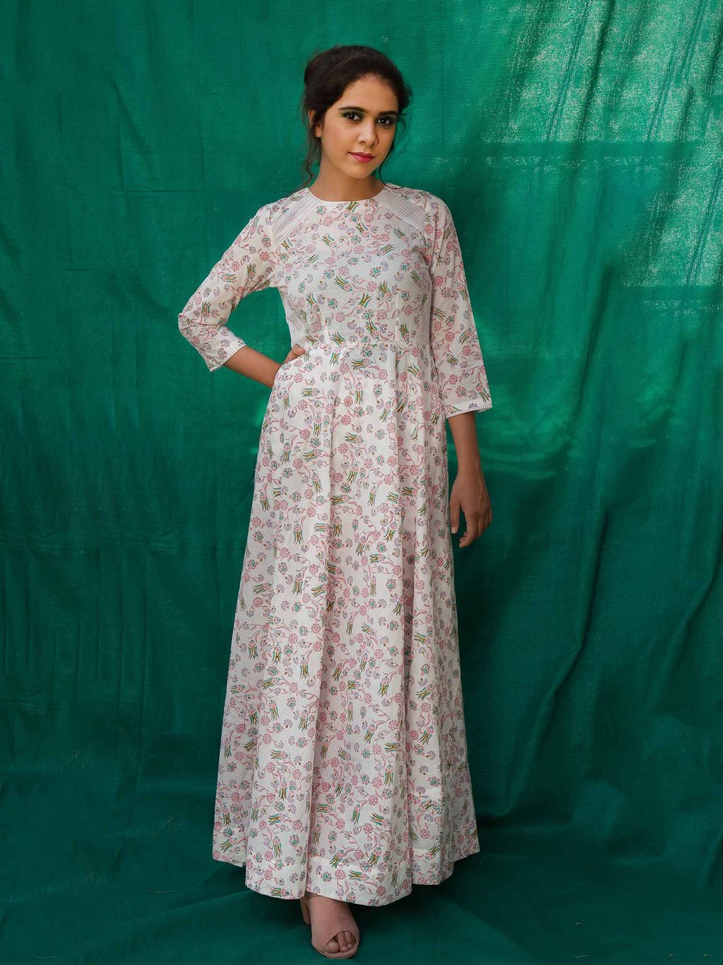Long cotton maxi dresses online clearance