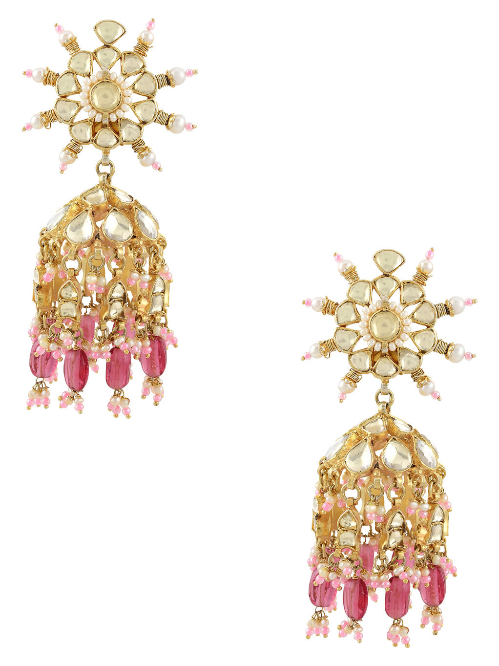 Tribe By Amrapali Earrings Buy Gold Plated Pink Jhumka Earrings Online Nykaa Fashion Renowned for its signature magnificent pieces and rare craftsmanship, amrapali harmonizes classical tradition, with modern. buy gold plated pink jhumka earrings