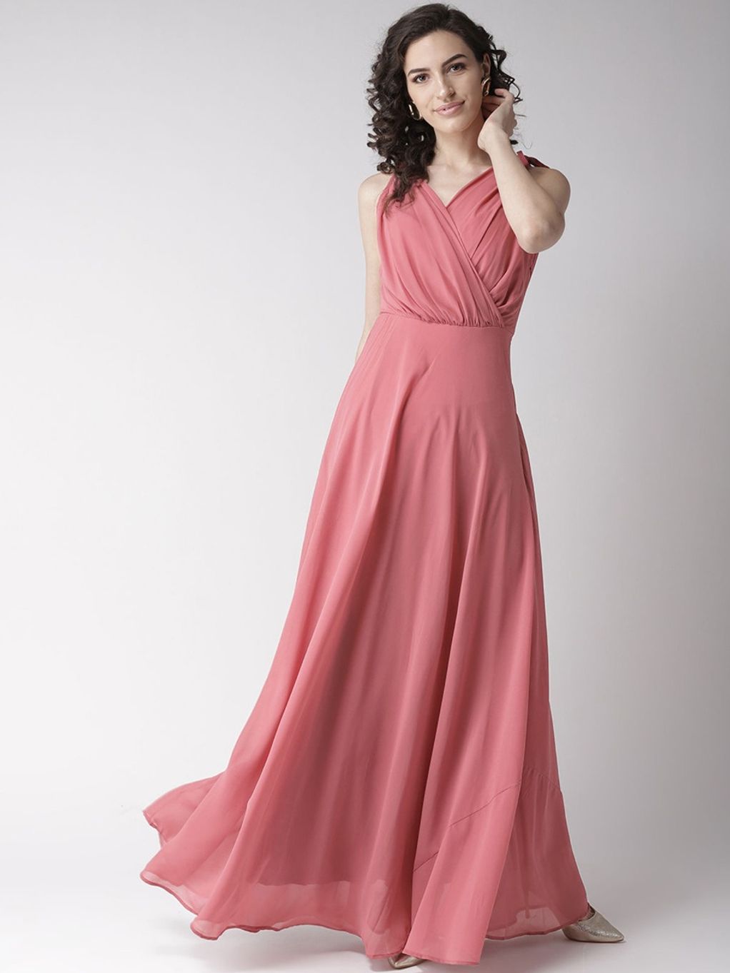 pink long frock