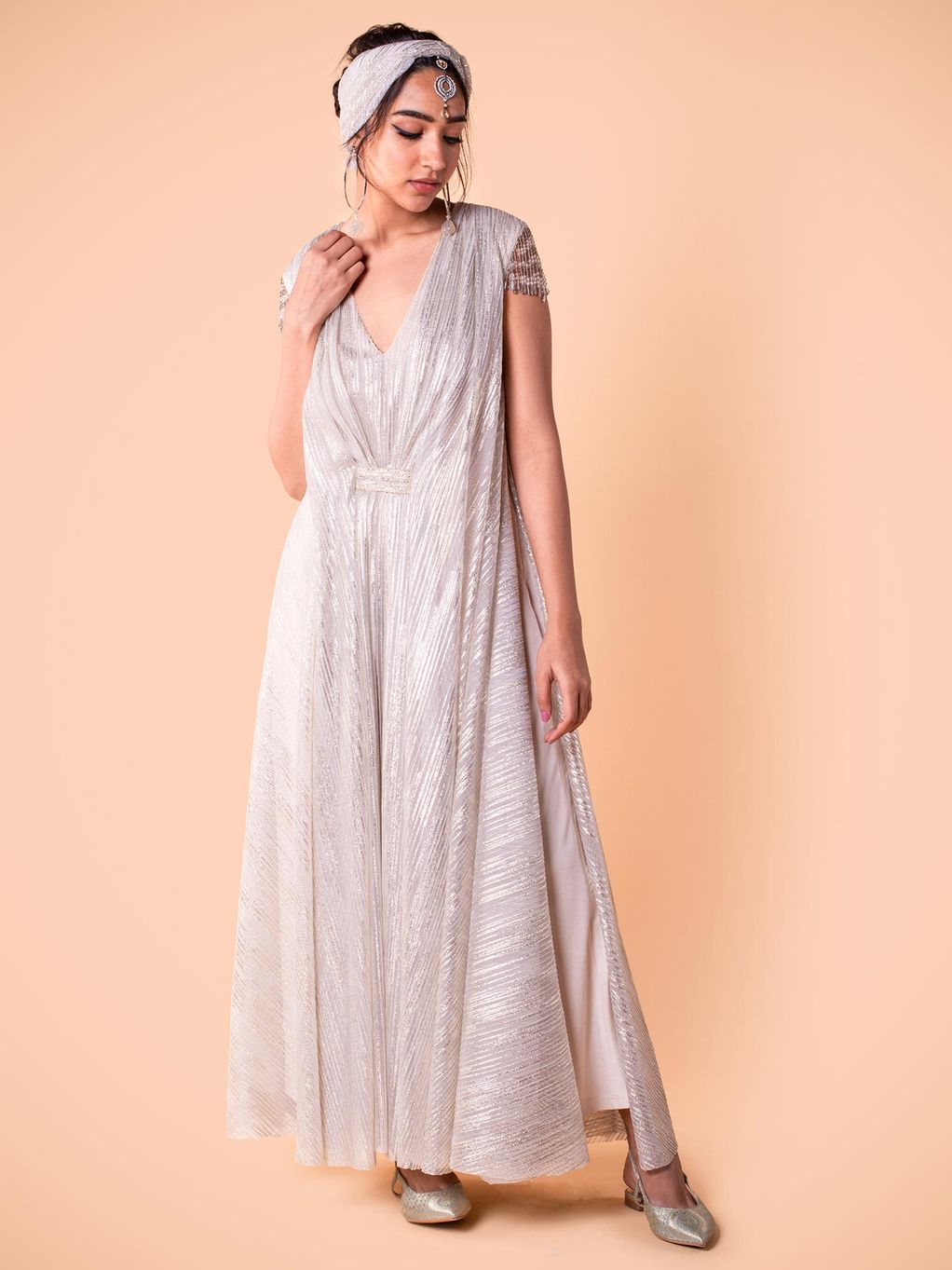 purple and silver jumpsuit