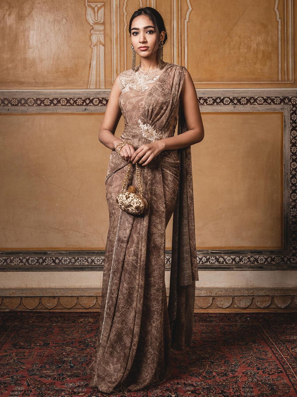 Tarun Tahiliani Sarees Buy Tarun Tahiliani Brown Saree With Stitched Blouse Set Of 2 Online Nykaa Fashion Shop wide range of designer embroidered sarees, printed sarees, pre draped sarees, party wear sarees and more from tarun tahiliani. buy tarun tahiliani brown saree with