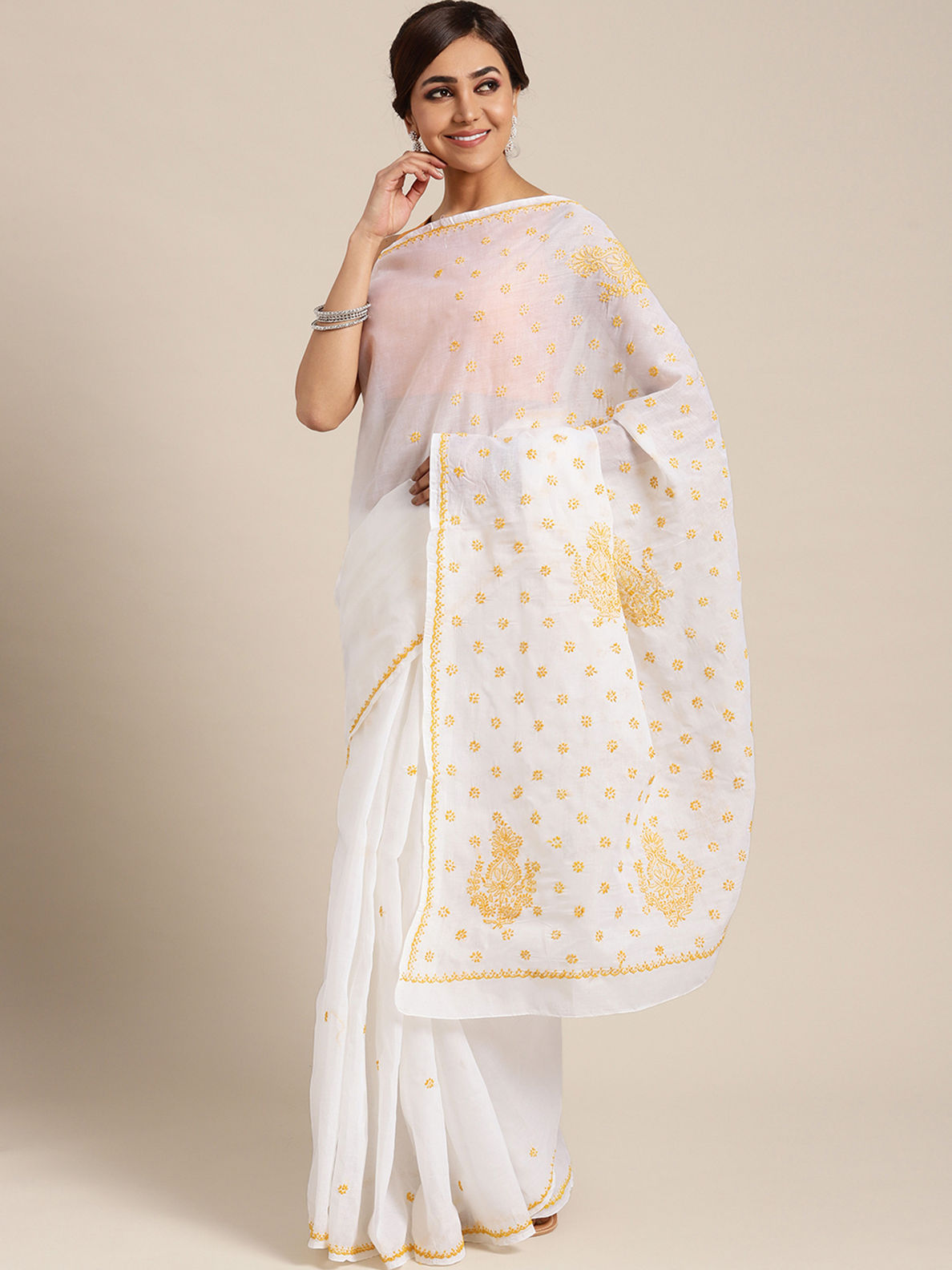Ada Sarees Buy Ada White Hand Embroidered Cotton Lucknow Chikan Saree With Blouse Piece Online Nykaa Fashion Hours, address, ada chikan reviews: ada white hand embroidered cotton lucknow chikan saree with blouse piece