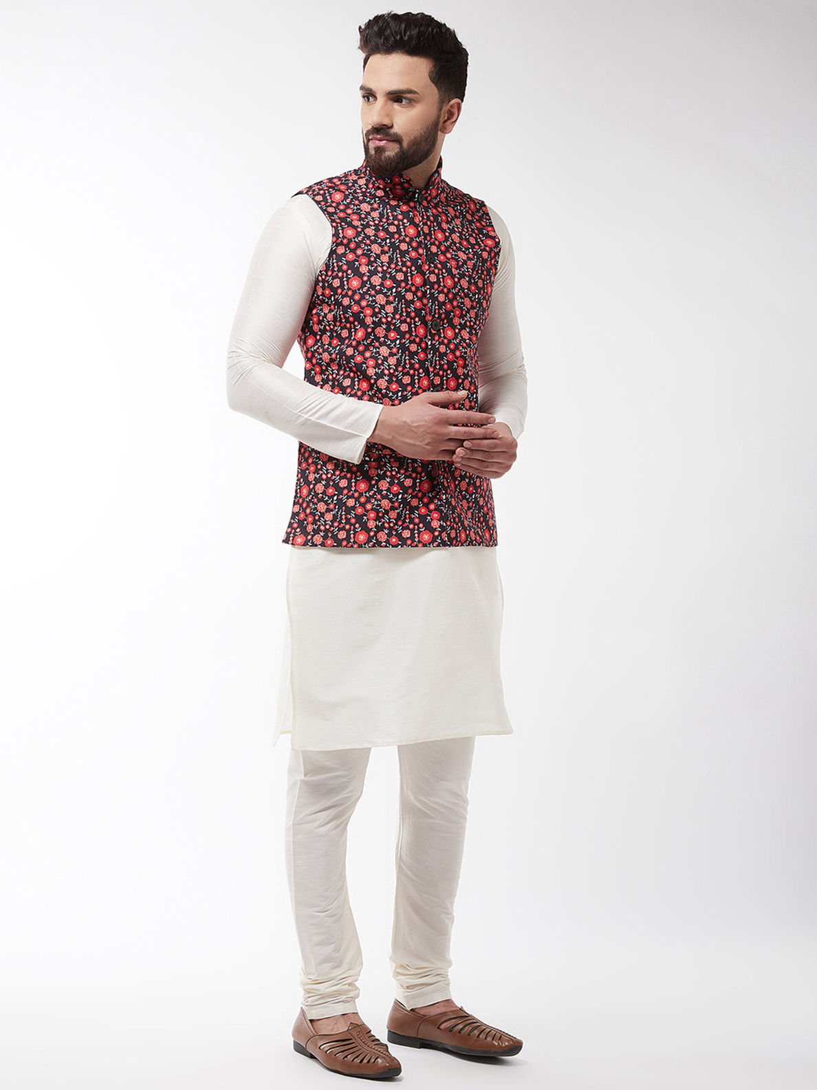 modi jacket on white kurta