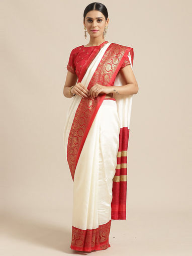 white saree for convocation