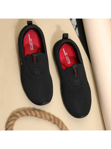 Campus Mens KING PRO Black Slip Ons 