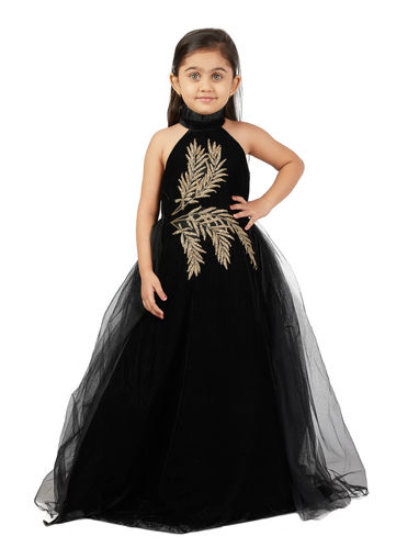 black colour long frock
