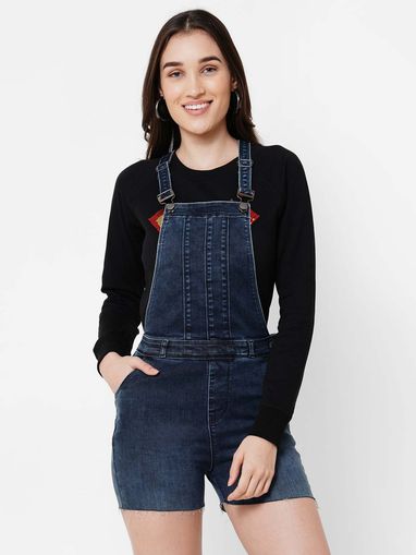DOLCE CRUDO Light Blue Denim Dungaree 
