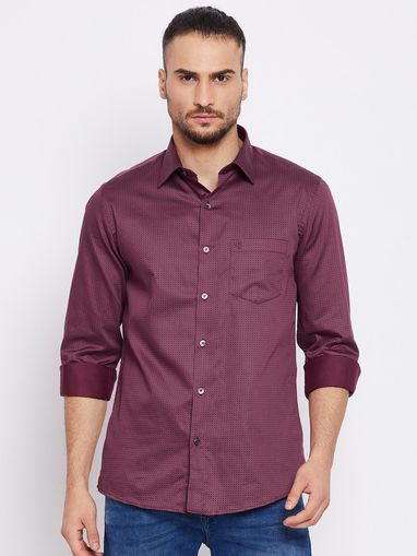 Buy Cantabil Maroon Shirt Online 