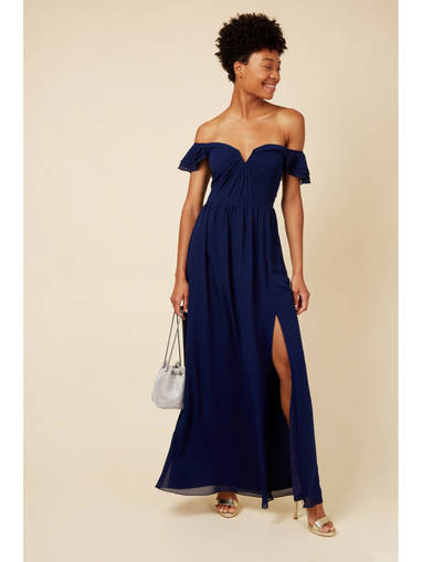 Isha Singhal Blue One Shoulder Dress 