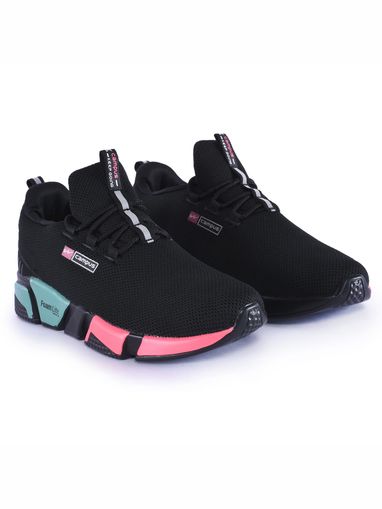 Campus alexa black running shoes Clearance