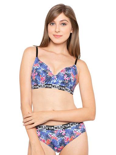 royal blue bra panty set