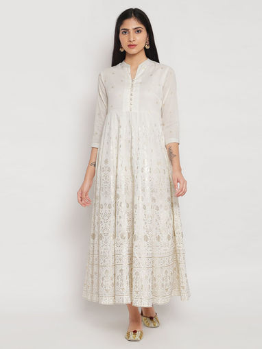 embroidered white dress