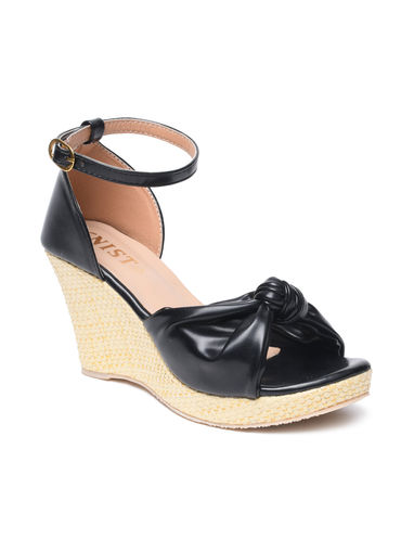 cute black wedges