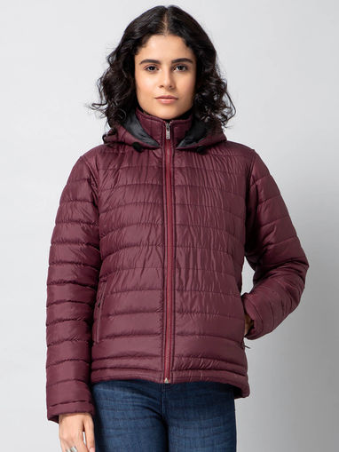 pink puffa coat