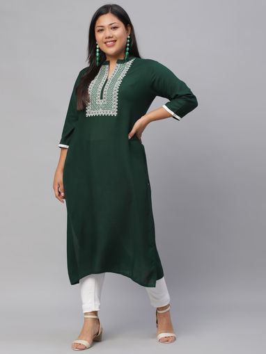 libas olive green kurta