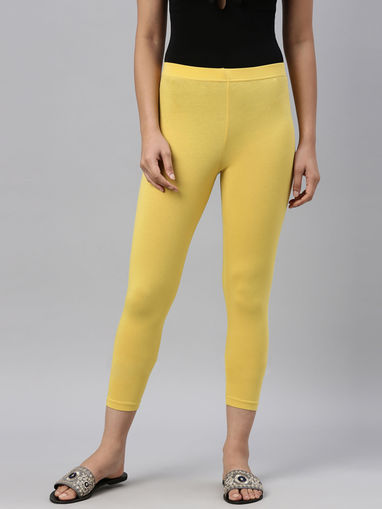 Bright Yellow Viscose Ankle Length 