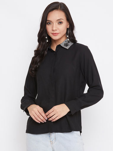 Black formal top online Outlet