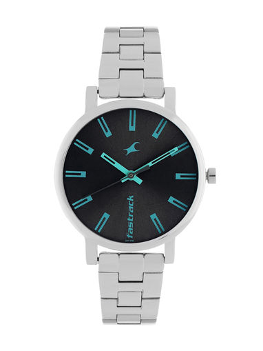 fastrack watch black chain