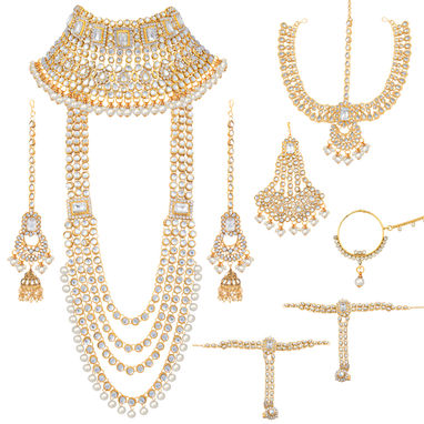 Peora Jewellery Sets Buy Peora Ethnic Indian Traditional Kundan Dulhan Bridal Jewellery Set For Women Online Nykaa Fashion