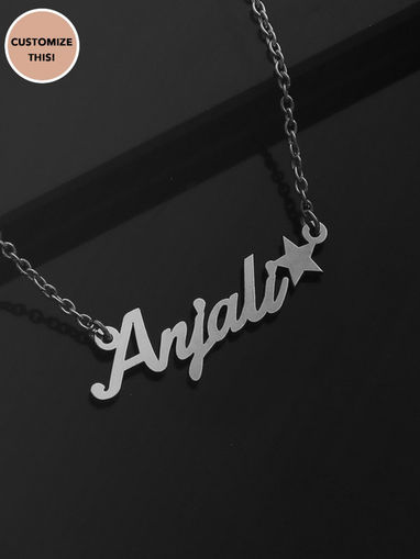 Pipa Bella Necklaces And Chokers Buy Pipa Bella Silver Plated Personalized Heart Design Name Necklace Sofia Online Nykaa Fashion