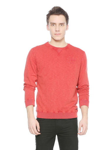 light red sweatshirt