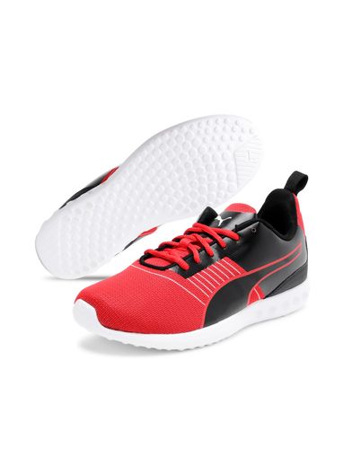 puma red running shoes