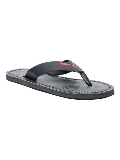 puma flip flops black colour
