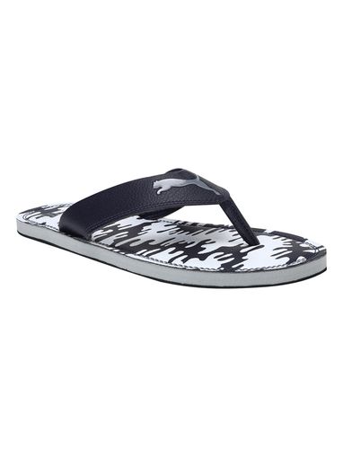puma navy blue flip flops