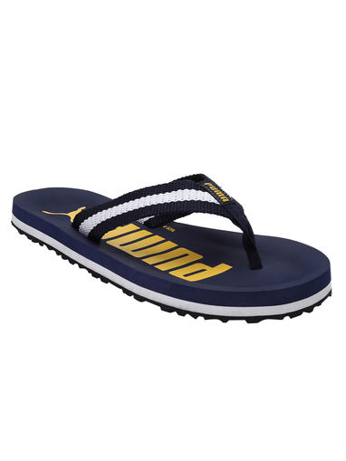 puma navy blue flip flops