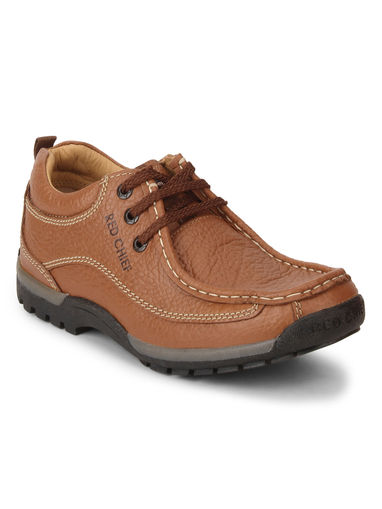 Buy Red Chief Brown Flat Boots Leather 