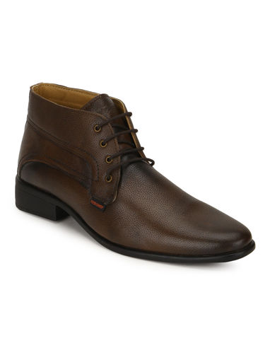 Red Chief Brown Leather Derby Shoes (UK 