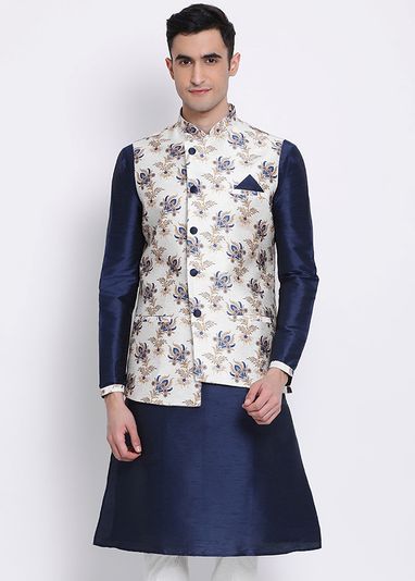 blue kurta jacket