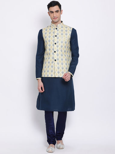 light blue kurta with jacket
