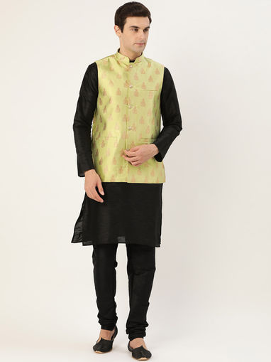 modi jacket on black kurta