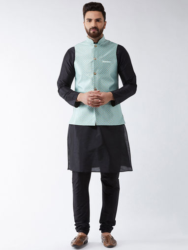 modi jacket on black kurta