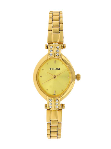 sonata watch golden colour price