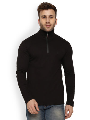CHKOKKO Navy Blue Turtle Neck 