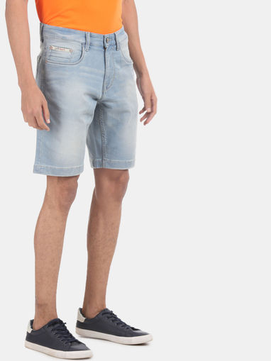 Buy Levi's Indigo Distressed Shorts 