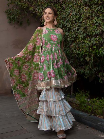 frock sharara design