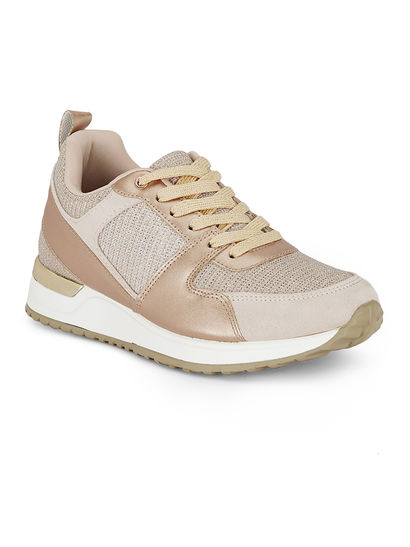 rose gold designer sneakers