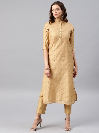 stand collar kurta design
